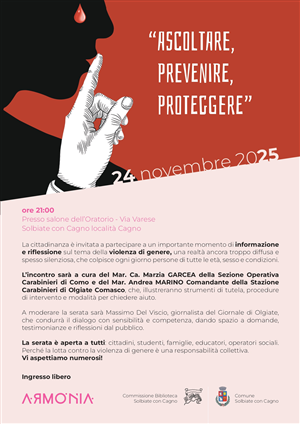 "Ascoltare, prevenire, proteggere"